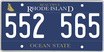 RI license plate 552565