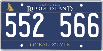 RI license plate 552566