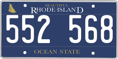 RI license plate 552568