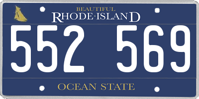 RI license plate 552569