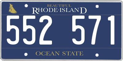 RI license plate 552571
