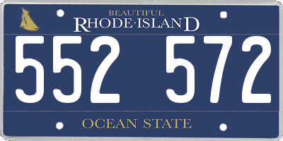 RI license plate 552572