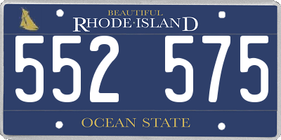 RI license plate 552575