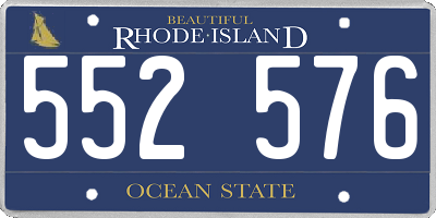 RI license plate 552576