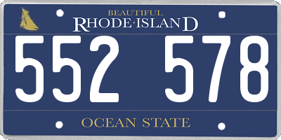 RI license plate 552578