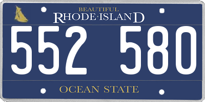 RI license plate 552580