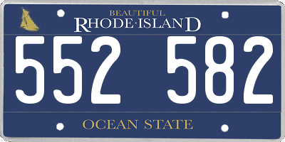 RI license plate 552582