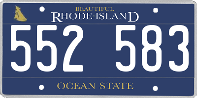 RI license plate 552583