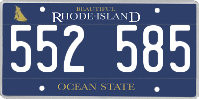 RI license plate 552585