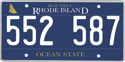 RI license plate 552587