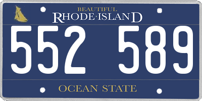 RI license plate 552589