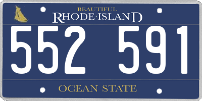 RI license plate 552591