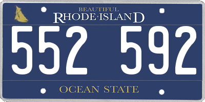 RI license plate 552592