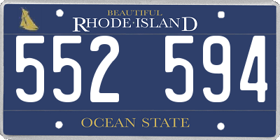 RI license plate 552594