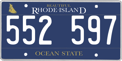 RI license plate 552597