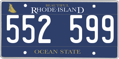RI license plate 552599