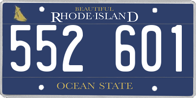 RI license plate 552601