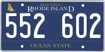 RI license plate 552602