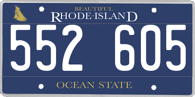 RI license plate 552605