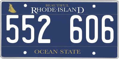 RI license plate 552606
