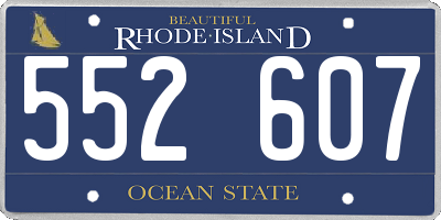 RI license plate 552607