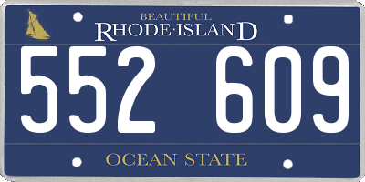 RI license plate 552609