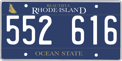 RI license plate 552616