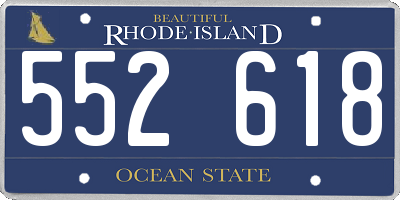 RI license plate 552618