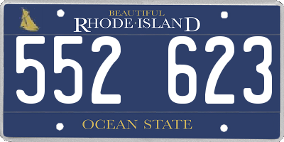 RI license plate 552623