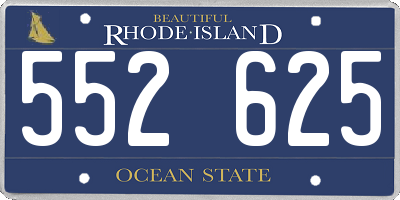 RI license plate 552625