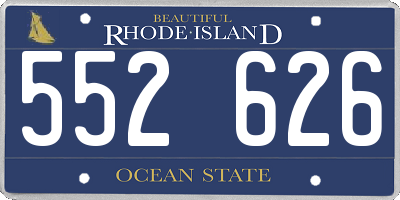 RI license plate 552626
