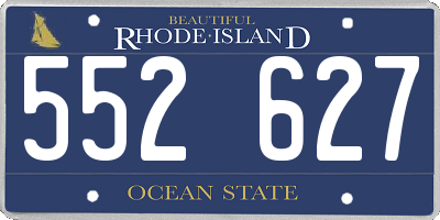 RI license plate 552627
