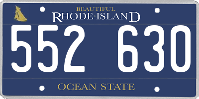 RI license plate 552630