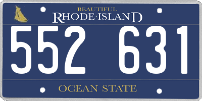 RI license plate 552631