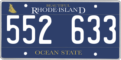 RI license plate 552633