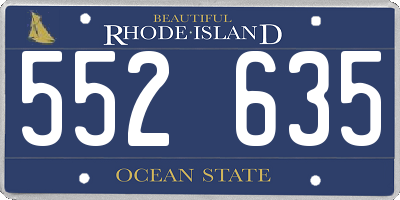 RI license plate 552635