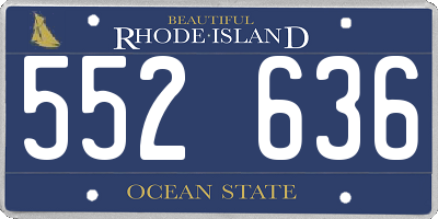 RI license plate 552636