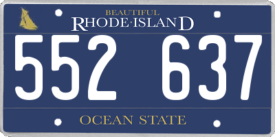 RI license plate 552637