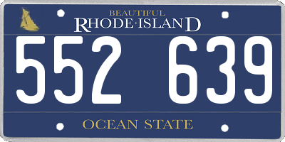 RI license plate 552639