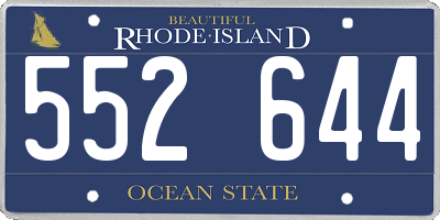 RI license plate 552644