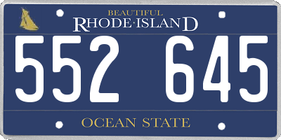RI license plate 552645