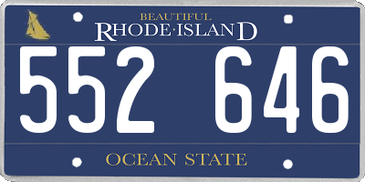 RI license plate 552646