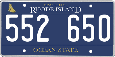 RI license plate 552650