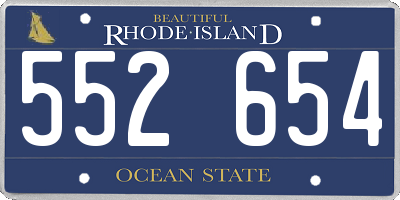 RI license plate 552654