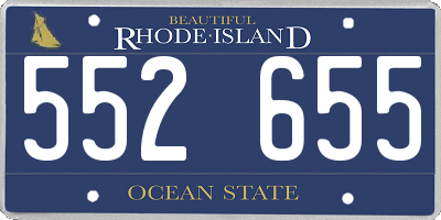 RI license plate 552655