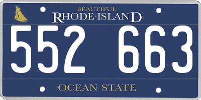 RI license plate 552663