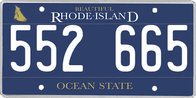RI license plate 552665