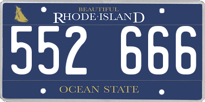 RI license plate 552666