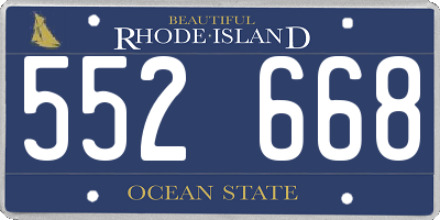 RI license plate 552668