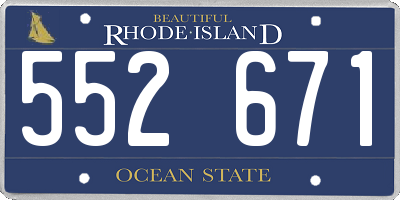 RI license plate 552671